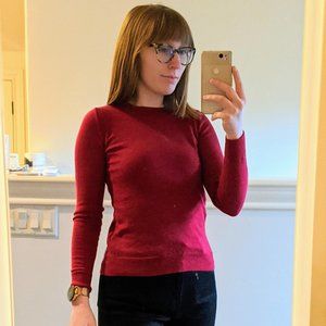 Gap Extra Fine Merino Wool Red Sweater